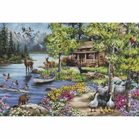 Набор для вышивания "Дом Шале у озера" (340х510 мм)