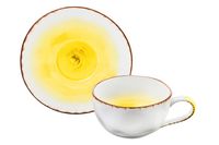 Чашка с блюдцем "Кантри" (250 мл; желтая)
