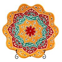 Блюдо-ляган керамическое "Цветы" (400 мм)