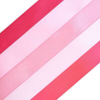 Набор декоративных лент "Розовый микс" (2,5 см; 23 м; 5 шт.)