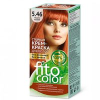 Крем-краска для волос "Fito Сolor" тон: 5.46, медно-рыжий