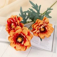 Цветок искусственный "Анемоны крупные" (600 мм; оранжевый)