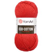 Пряжа "Eco Cotton №769" (100 г; 220 м; красный)