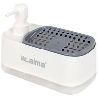 Дозатор для моющего средства с губкой "Duet" (11х12х20 см; белый)