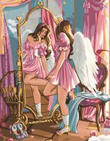 Картина по номерам "У зеркала" (400х500 мм)