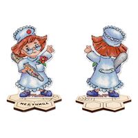 Набор для вышивания на пластиковой канве "Медуница с подставкой" (80х130 мм)