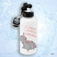 Бутылка для воды "Сегодня я единорожка" (600 мл)