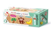 Набор кубиков на оси "Кто где живет и что ест" (3 шт.)