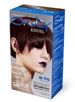Гель-краска для волос "Estel Only" тон: 5/76, светлый шатен коричнево-фиолетовый