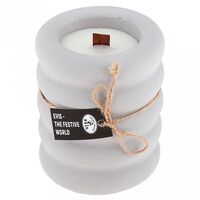 Свеча декоративная "Мишель" (светло-серый)