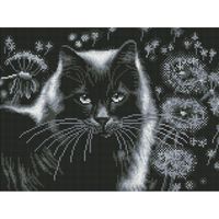 Алмазная вышивка-мозаика "Кот и одуванчики" (300х400 мм)