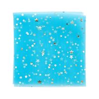 Фатин "Со звездочками" (50х50 см; ярко-голубой)