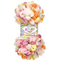 Пряжа "Puffy Color №6527" (100 г; 9 м; секционный)