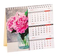 Календарь настольный на 2024 год "Mono Premium. Delicate bouquet" (19х17 см)