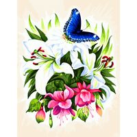 Картина по номерам "Бабочка в ботаническом саду" (300х400 мм)