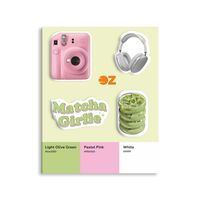 Набор 3D наклеек "Matcha"