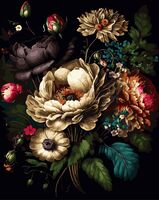 Картина по номерам "Винтажные цветы" (400х500 мм)