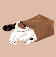 Картина по номерам "Кто не спрятался, я не виноват" (200х200 мм)