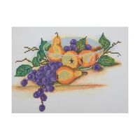 Канва с рисунком для вышивания бисером "Фрукты" (190х240 мм)