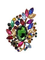 Брошь "Императрица. Орден" (цветная в золоте)