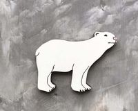 Брошь "Белый медведь" (арт. 281-1)