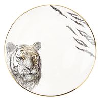 Тарелка фарфоровая "Саванна. Тигр" (250х250х30 мм)