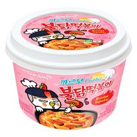 Рисовые клецки быстрого приготовления "Hot Chiken Topokki. Острые со вкусом курицы в соусе карбонара и бульдак" (179 г)