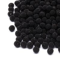 Бусины пластиковые "Шамбала" (12 мм; черный)