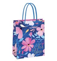 Пакет бумажный подарочный "Flower pattern" (23х18х10 см)