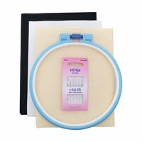 Набор цветной канвы без рисунка (50х50 см; белый, черный, кремовый)