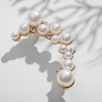 Серьга "Каффа. Жемчужное сокровище" (белый в золоте)
