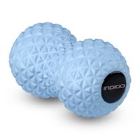 Мячик массажный двойной IN277 (17x8,5 см; голубой)