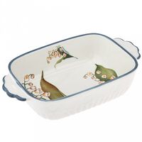 Блюдо-шубница фарфоровое "Ландыши" (232х134х57 мм)