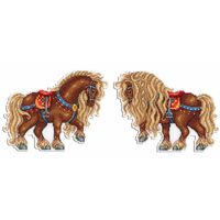 Набор для вышивания на пластиковой канве "Богатырский конь" (130х170 мм)