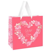 Пакет бумажный подарочный "Love" (20х20х10 см)