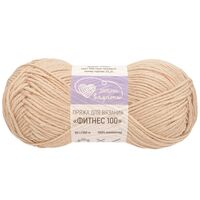 Пряжа "Фитнес №808" (50 г; 100 м; серо-бежевый)