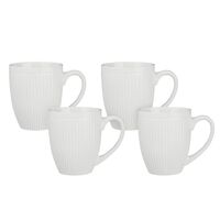 Набор кружек "Белый рельеф" (4 шт.)