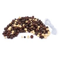 Набор деревянных бусин (натуральный микс)