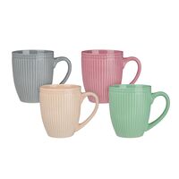 Набор кружек "Однотонный рельеф" (4 шт.)