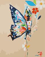 Картина по номерам "Пёстрая бабочка" (400х500 мм)
