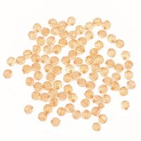 Бусины пластиковые "Граненый круг" (8 мм; 90 шт.; бежевый)