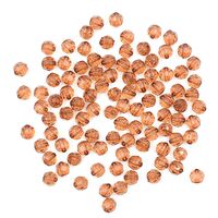 Бусины пластиковые "Граненый круг" (8 мм; 90 шт.; коричневый)
