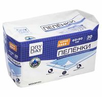 Пеленки одноразовые детские "DryDay. Super" (30 шт.; 600х900 мм)