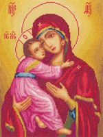 Вышивка крестом "Икона Божией Матери Владимирская" (235х310 мм)