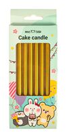 Набор свечей для торта "Straight gold" (6 шт.)