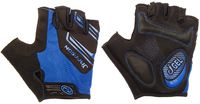 Перчатки велосипедные "SCG 46-0331" (S; чёрно-синие)