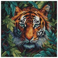 Набор для вышивания "Тигр в джунглях" (270х270 мм)