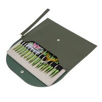 Набор съемных спиц для вязания (10 см; 13 размеров; зеленый)