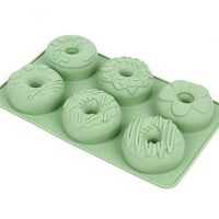 Форма для выпекания силиконовая "Пончик" (салатовый)