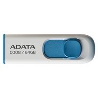 USB Flash Drive 64Gb A-Data Classic C008 (White Blue)